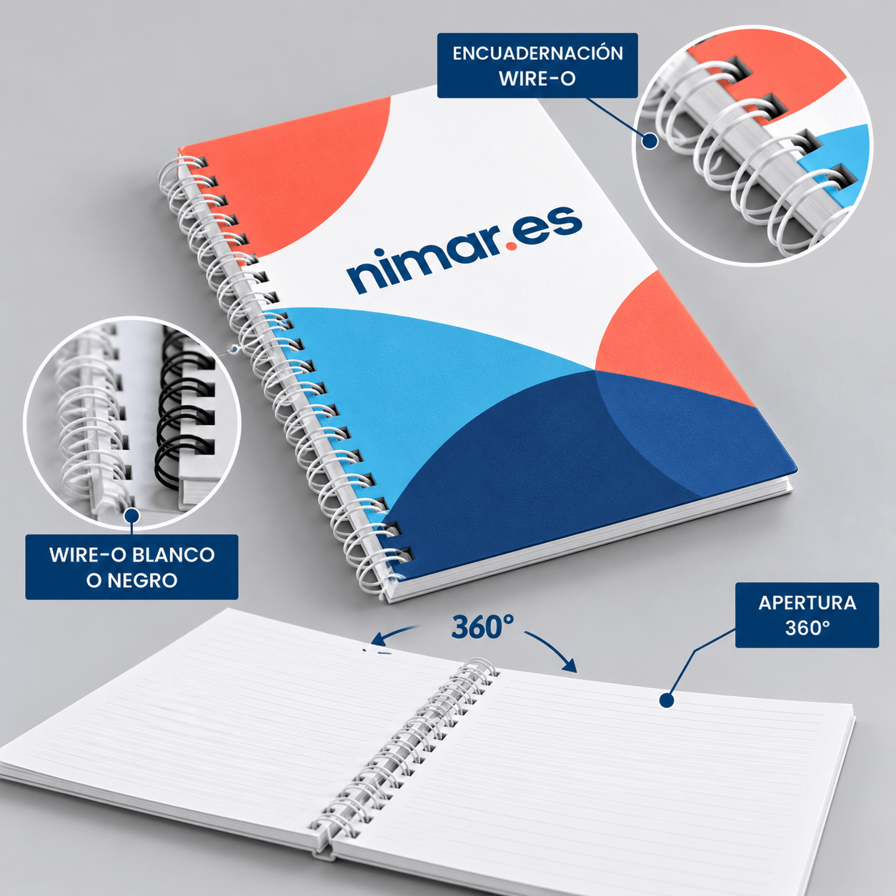 Cuaderno personalizado Wire-o / Espiral - Imagen 2