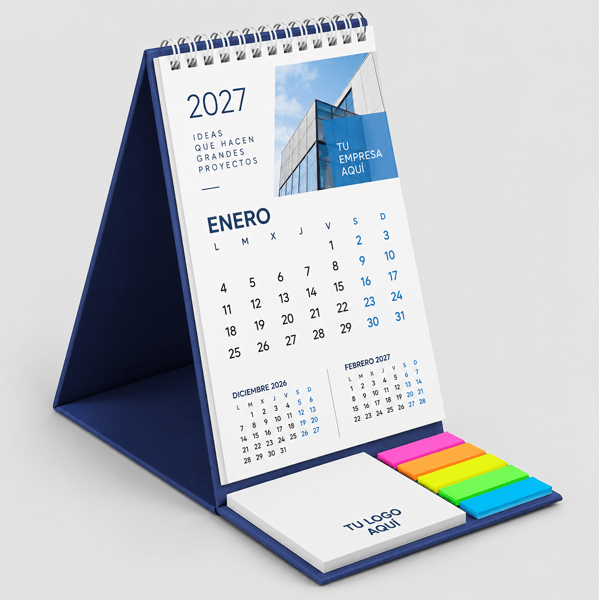 Calendario de sobremesa con notas-adhesivas - Imagen 2