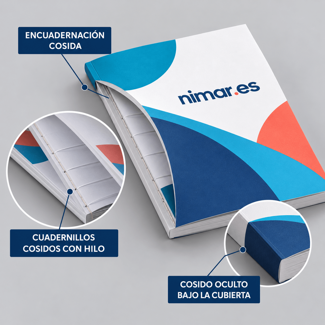 Cuaderno cosido tapa blanda - Imagen 2